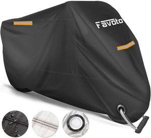 FAVOTO Protective Cover / Tarpaulin / Cover - 210T Polyester Resistant to bird droppings, water, dust, snow, rain, wind, sun - 245x105x125cm XXL