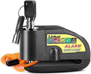 Bloc Disque LINKAX avec Alarme de 110db, 2 clés, 1.5m de câble antivol, 1 étui de rangement