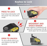 LINKAX Disc Block mit 110 dB Alarm, 2 Schlüssel, 1,5 m Diebstahlsicherungskabel, 1 Aufbewahrungskoffer