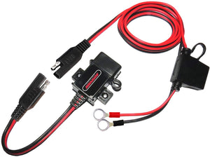 12-Volt-zu-USB-Ladebuchse &gt; MOTOPOWER MP0609A-UK 3,1 Ampere mit SAE-Adapter