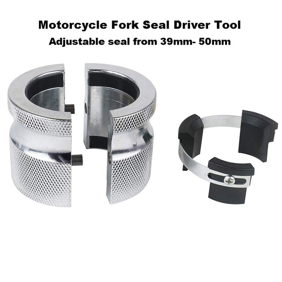 Motorcycle Fork Seal Driver Tool Adjustable 39mm-50mm Oil Seals Install Tool Works On Either Conventional Inverted Forks Instal
