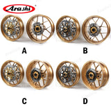 Arashi 1 Set Front Rear Wheel Rim For HONDA CBR600RR 2007 - 2017 Brake Discs Rotors CBR600 CBR 600 RR 2007 2008 2009 Wheel Rims