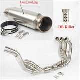 Exhaust pipe with Silencer For Yamaha MT09 Tracer 900 / GT 2015 - 2019 Motorcycle Exhaust Scooter Front Pipe Full System MT 09