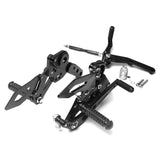 Für Yamaha MT09 FZ09 CNC Einstellbare Fußrastenanlage Fußrasten Fußrasten Reiter Hinten Set Fuß Rest Peg Pedal MT-09 FZ-09 2014 2015 2016 2017