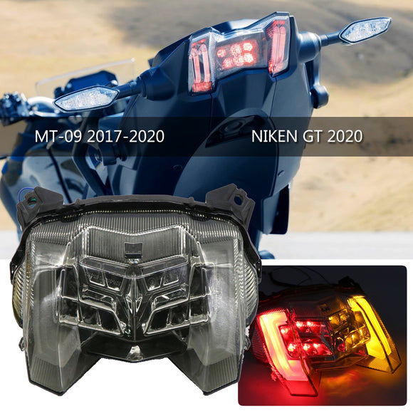 For Yamaha MT-09 MT09 MT 09 2017- 2020 Motorcycle LED taillight Brake Rear Warning Turn Signal Indicator Lamp Tail Light