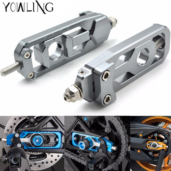 For YAMAHA MT-09 MT09 TRACER FZ-09 FJ-09 FZ MT 09 Motorcycle Chain Adjusters Tensioners Catena rear axle spindle chain adjuster