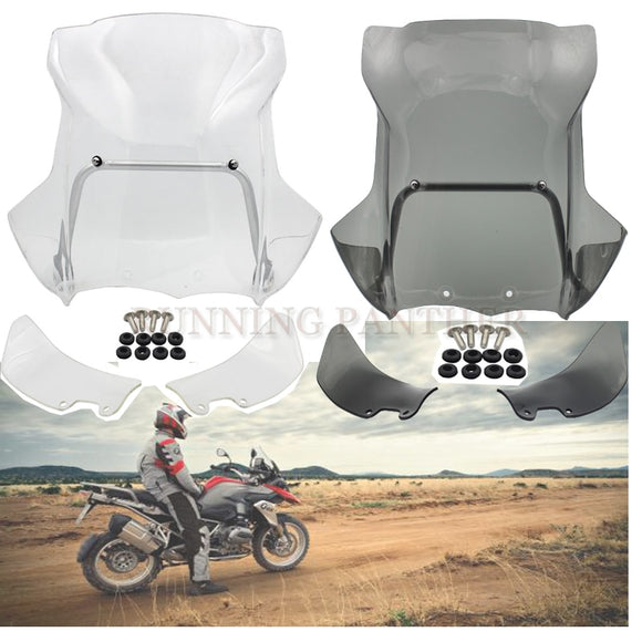 Motorcycle Windshield Wind Deflectors+ navigation bracket  For BMW R 1200 GS R1200GS R1200 Adventure Years 2005-2012