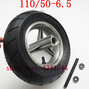 Wheel 90/65-6.5 Front or 110/50-6.5 rear rims Hub with tubeless vacuum tires for pocket bike 47cc 49cc 2 stroke small motorcyle