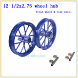 12.5'' Front or Rear rim 12 1/2x2.75 wheel hub use 12 1/2x2.75 tire for Dirt Bike MX350 MX400 43CC 47CC 49CC Mini Moto E-Scooter